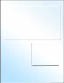 Sheet of 7.4" x 4.5" White Gloss Laser labels