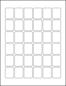 Sheet of 1.1" x 1.4"  labels
