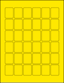 Sheet of 1.1" x 1.4" True Yellow labels