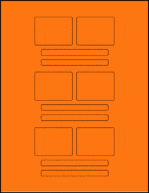 Sheet of Digital Video Fluorescent Orange labels