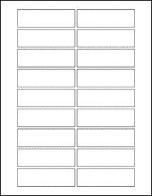 Sheet of 3.25" x 1"  labels
