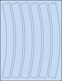 Sheet of 1.63" x 10.39" Pastel Blue labels