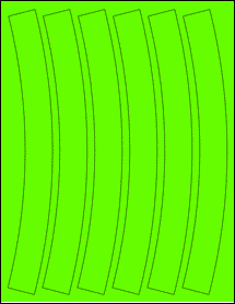 Sheet of 1.63" x 10.39" Fluorescent Green labels