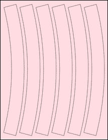 Sheet of 1.63" x 10.39" Pastel Pink labels