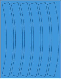 Sheet of 1.63" x 10.39" True Blue labels