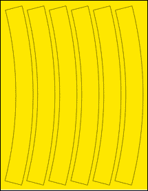 Sheet of 1.63" x 10.39" True Yellow labels