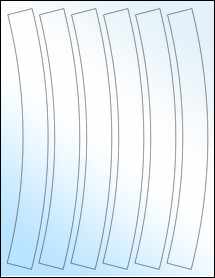 Sheet of 1.63" x 10.39" White Gloss Inkjet labels