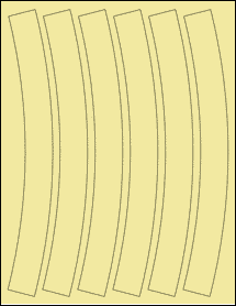 Sheet of 1.63" x 10.39" Pastel Yellow labels