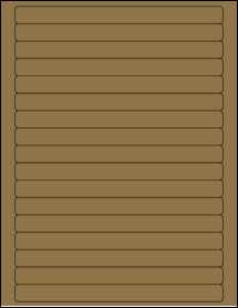 Sheet of 7.5" x 0.625" Brown Kraft labels