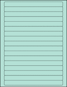 Sheet of 7.5" x 0.625" Pastel Green labels