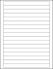 Sheet of 7.5" x 0.625" 100% Recycled White labels