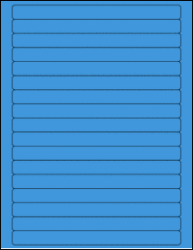 Sheet of 7.5" x 0.625" True Blue labels