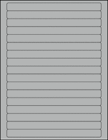 Sheet of 7.5" x 0.625" True Gray labels