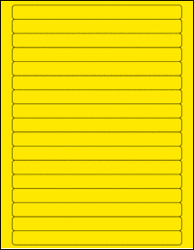 Sheet of 7.5" x 0.625" True Yellow labels