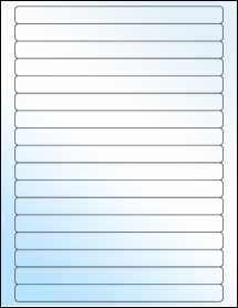 Sheet of 7.5" x 0.625" White Gloss Inkjet labels