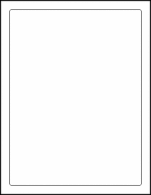 Sheet of 7.5" x 10" Standard White Matte labels