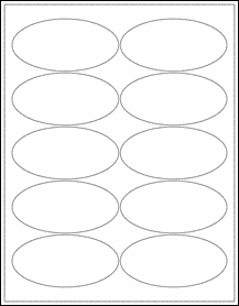 Sheet of 3.9375" x 1.9375" Oval  labels