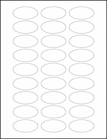 Sheet of 2" x 1" Oval  labels