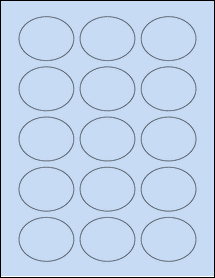 Sheet of 2.1875" x 1.75" Pastel Blue labels