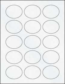 Sheet of 2.1875" x 1.75" Clear Matte Inkjet labels