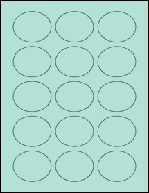 Sheet of 2.1875" x 1.75" Pastel Green labels