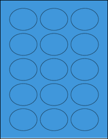 Sheet of 2.1875" x 1.75" True Blue labels