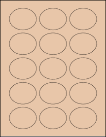 Sheet of 2.1875" x 1.75" Light Tan labels