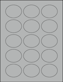 Sheet of 2.1875" x 1.75" True Gray labels