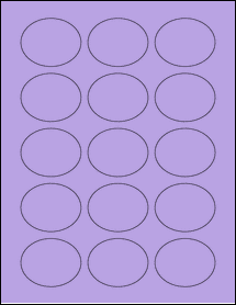 Sheet of 2.1875" x 1.75" True Purple labels