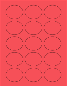 Sheet of 2.1875" x 1.75" True Red labels