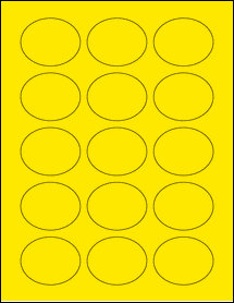 Sheet of 2.1875" x 1.75" True Yellow labels