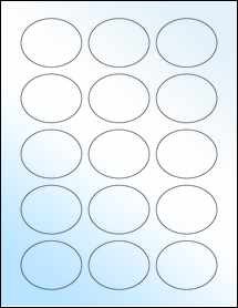 Sheet of 2.1875" x 1.75" White Gloss Inkjet labels