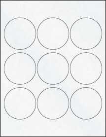 Sheet of 2.57" Circle Clear Matte Inkjet labels