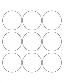 Sheet of 2.57" Circle 100% Recycled White labels