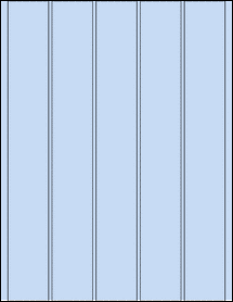 Sheet of 1.5" x 11" Pastel Blue labels