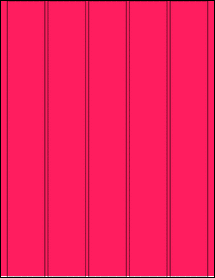 Sheet of 1.5" x 11" Fluorescent Pink labels