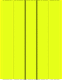 Sheet of 1.5" x 11" Fluorescent Yellow labels