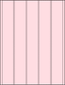 Sheet of 1.5" x 11" Pastel Pink labels