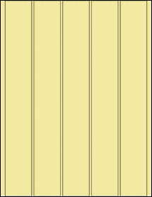 Sheet of 1.5" x 11" Pastel Yellow labels
