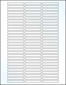 Sheet of 2.125" x 0.25" Clear Gloss Laser labels