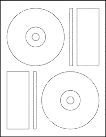 Sheet of 4.6406" CD  labels