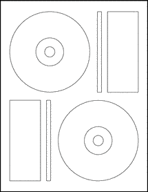 Cd template with blank label - vector illustration. White blank