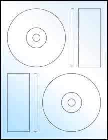 Sheet of 4.6406" CD White Gloss Laser labels