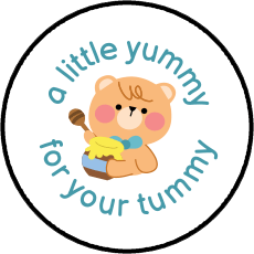 0.75" Bear Kiss Candy Labels (White) - Pre-Printed Baby Shower Candy Labels - Circle - 108 Labels/Sheet