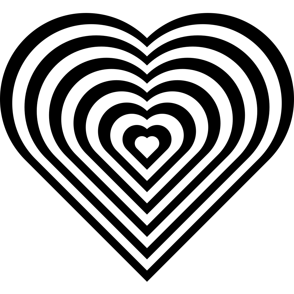 Download OnlineLabels Clip Art - Geometric Zebra Heart