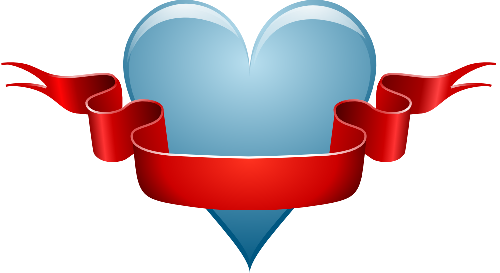 Onlinelabels Clip Art Heart And Ribbon