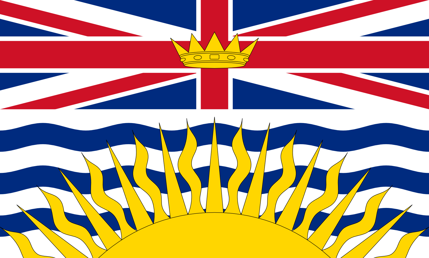 OnlineLabels Clip Art Flag Of British Columbia Canada