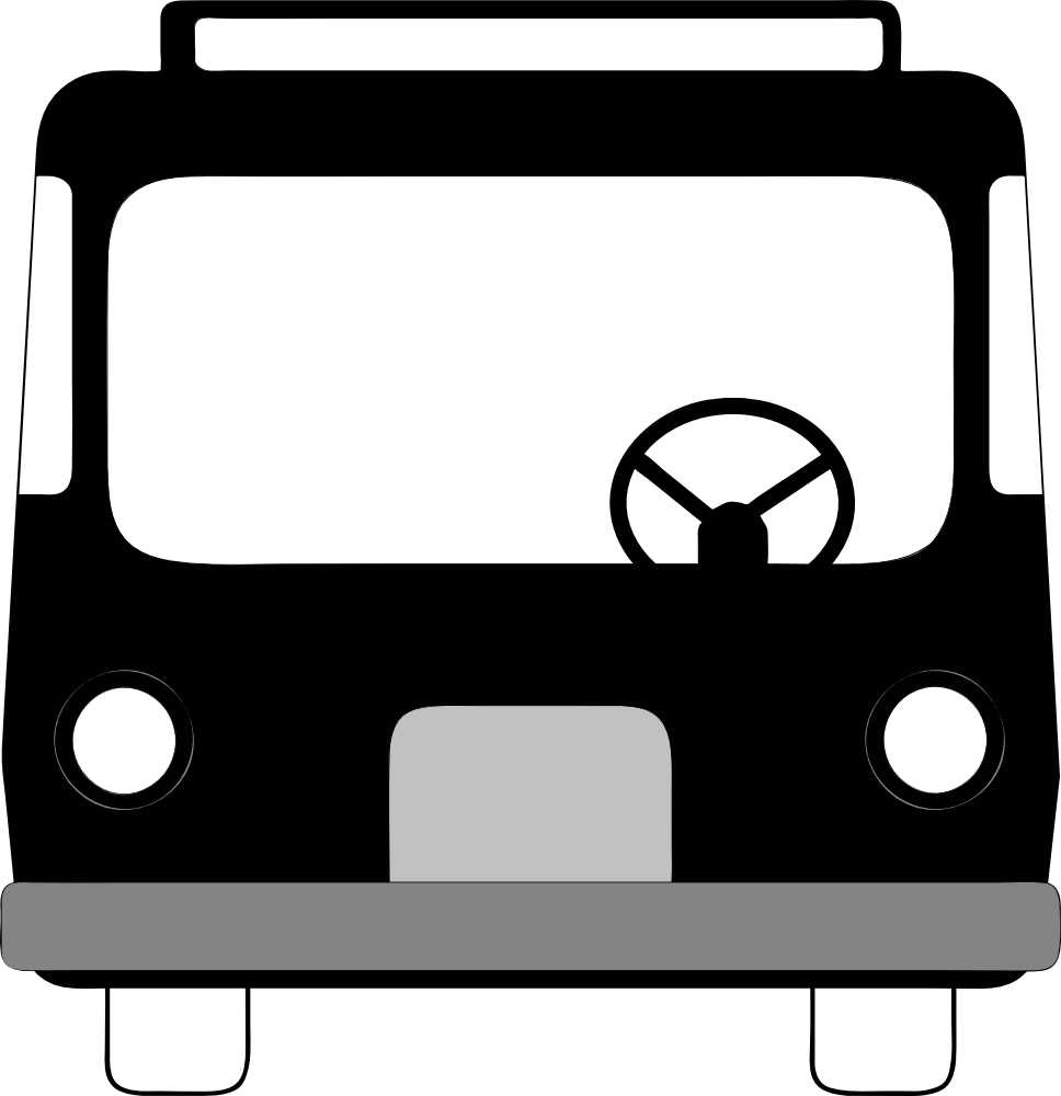 OnlineLabels Clip Art - Bus Front View