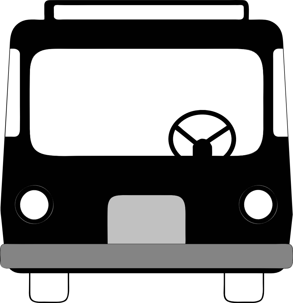 OnlineLabels Clip Art - Bus Front View