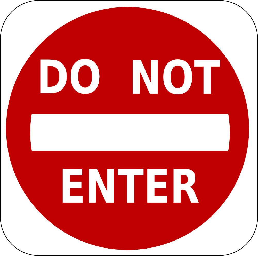 OnlineLabels Clip Art Do Not Enter Sign